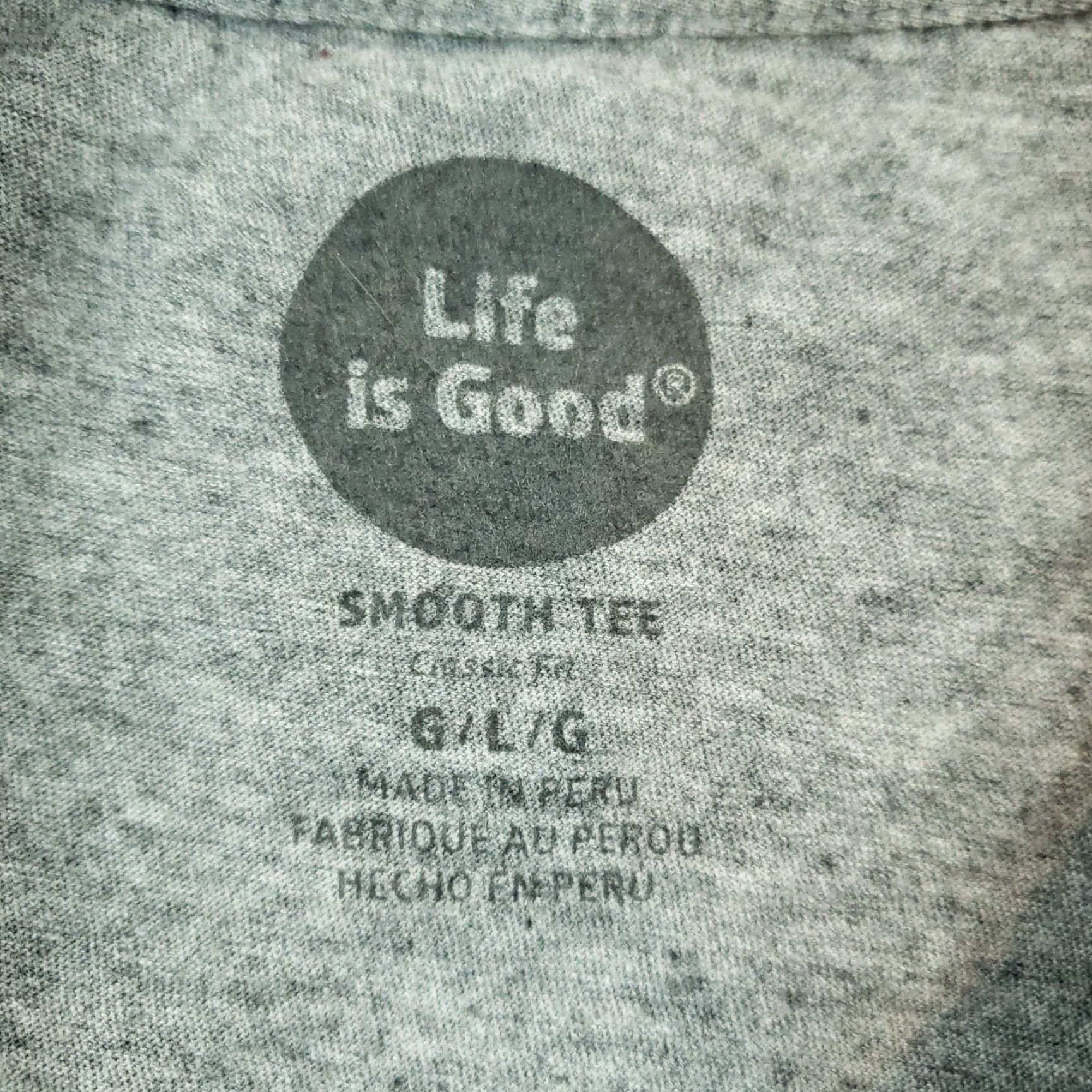 Life is Good Life Is Good Mens Large Gray Palm Tree Short Sleeve Crew Neck Tee Size US L / EU 52-54 / 3 - 5 Thumbnail