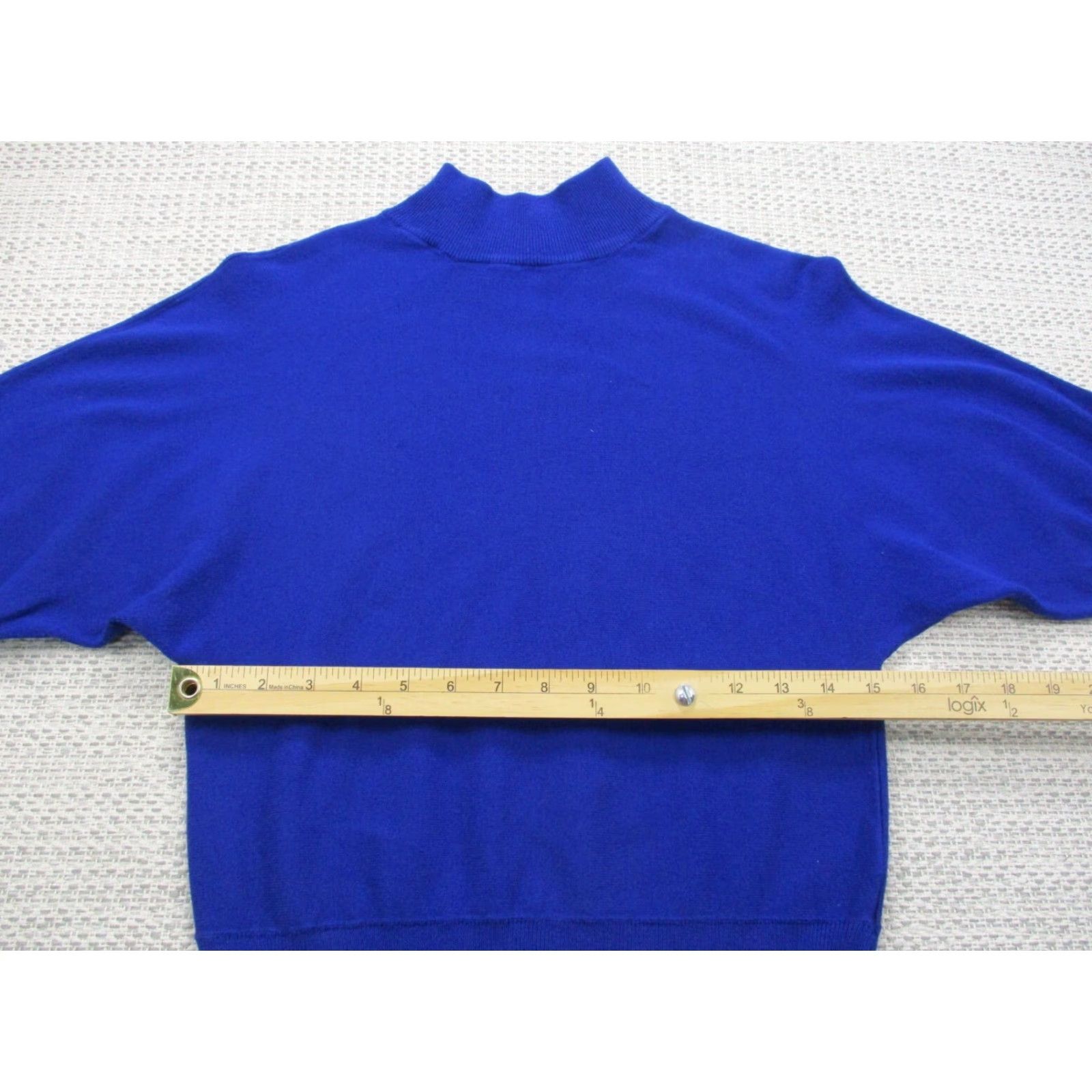 Vintage VINTAGE Investments Petites Pullover Sweater Shirt Womens Sz PS Blue Long Sleeve Mock Size S / US 4 / IT 40 - 6 Thumbnail