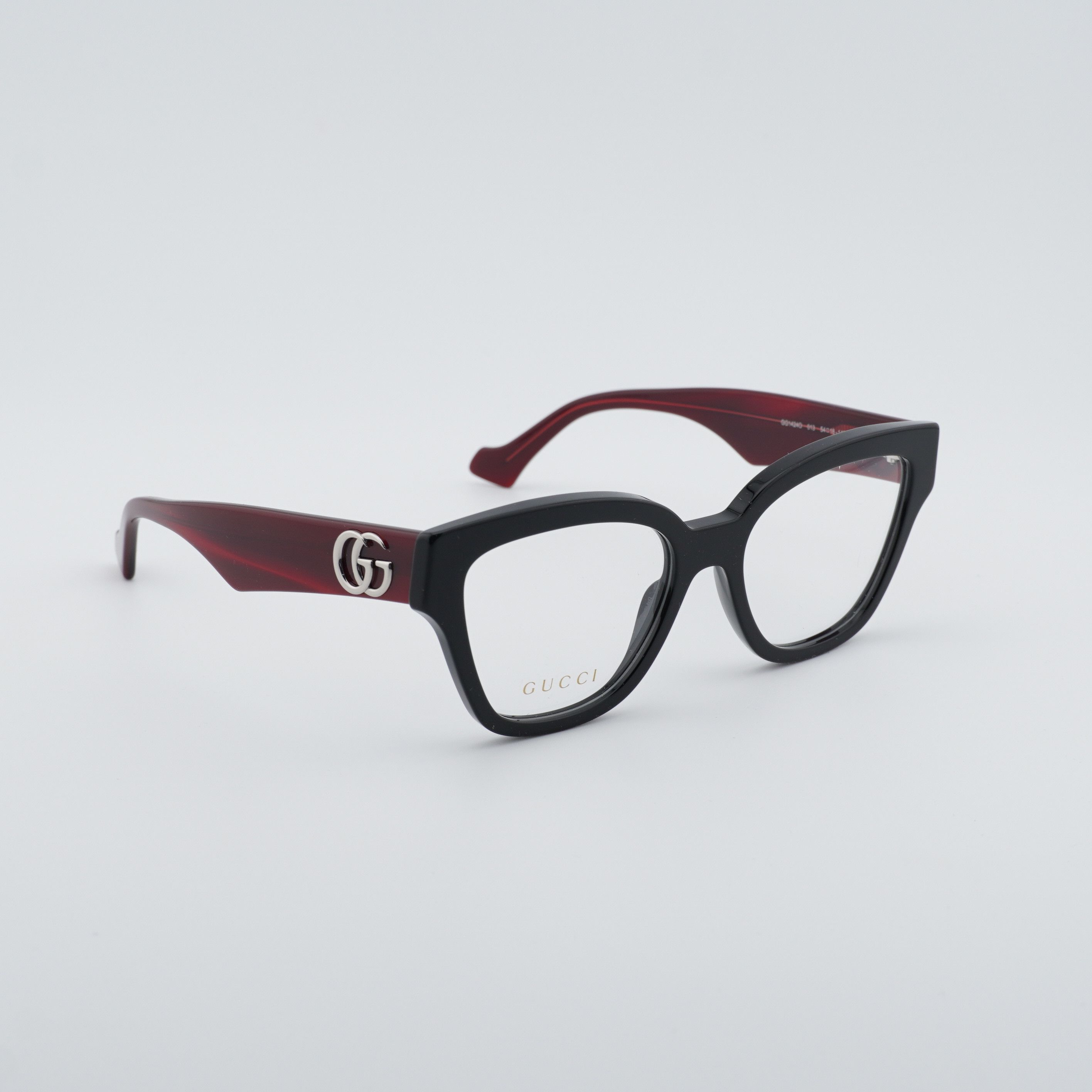 Gucci Gucci GG1424O 013 Eyeglasses Black / Red 54mm Cat Eye Frame Size ONE SIZE - 1 Thumbnail