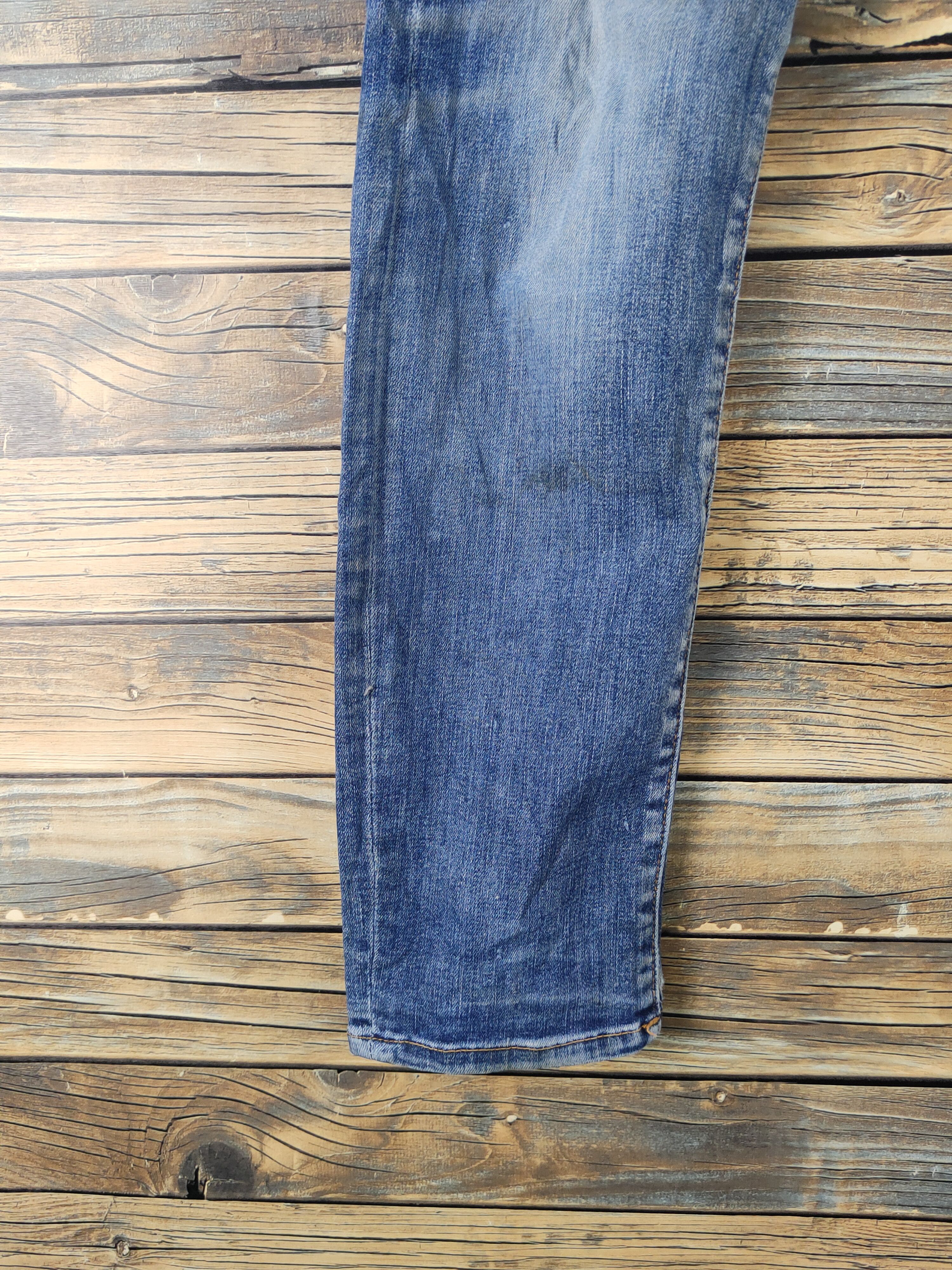 Japanese Brand Evenriver Blue utiltiy Distressed Ripped denim Jeans #W2076 Size US 33 - 4 Thumbnail