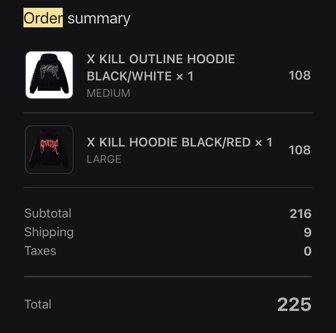 Revenge Revenge Outline “Kill” Hoodie Size US M / EU 48-50 / 2 - 3 Thumbnail