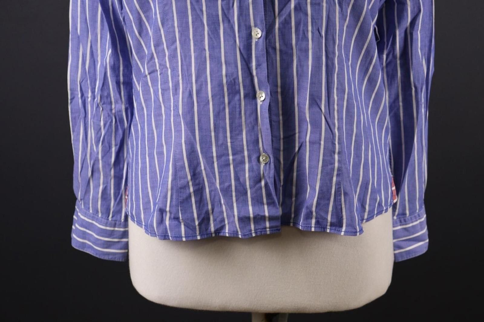 La Martina La Martina Blue Stripe Long Sleeve Blouse Shirt Size 4 Size S / US 4 / IT 40 - 3 Thumbnail