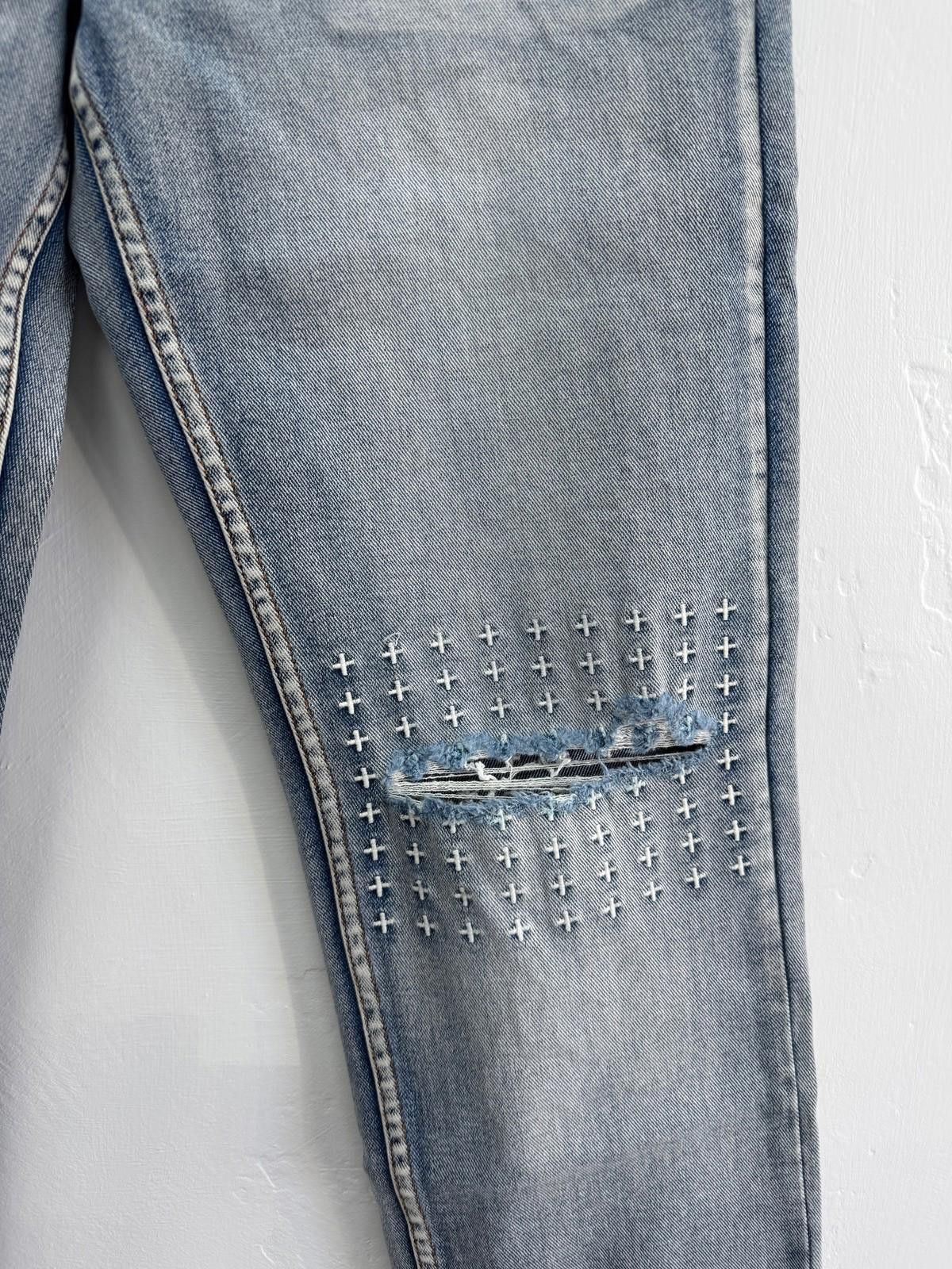 Ksubi new Ksubi mens denim jeans hazlow enjoy trashed blue 32 Size US 32 / EU 48 - 4 Thumbnail