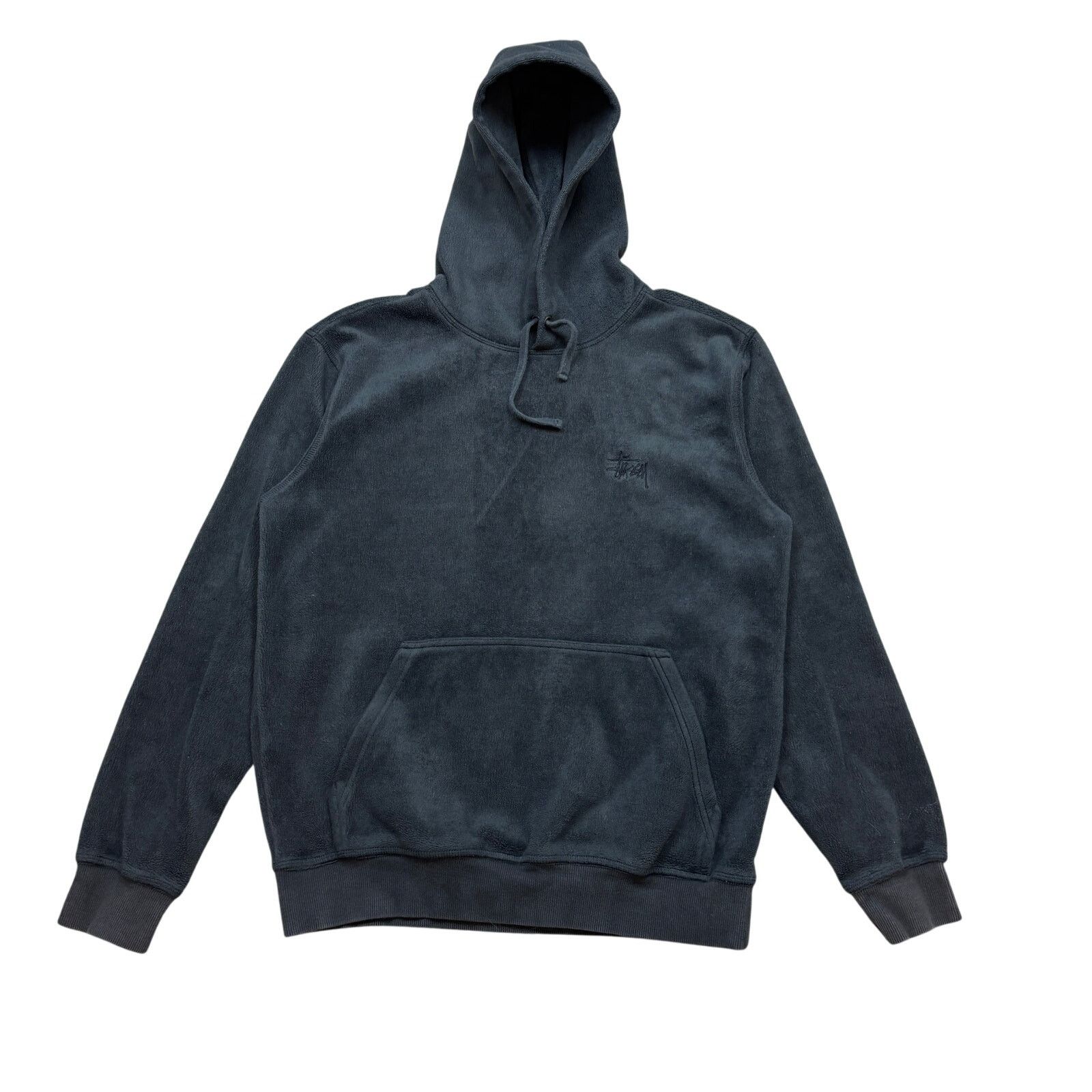Stussy Embroidered Pile Fleece Hoodie Men's Small Streetwear