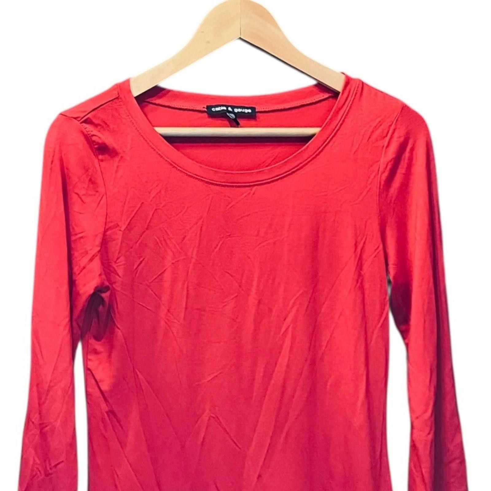 Designer NWOT Cable & Gauge Ruby Merlot Scoop Neck Blouse Size Medium Size M / US 6-8 / IT 42-44 - 6 Thumbnail