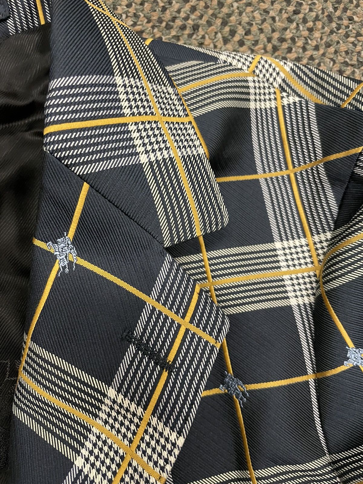 Burberry Knight Embroidered Check Blazer Size M / US 6-8 / IT 42-44 - 2 Thumbnail