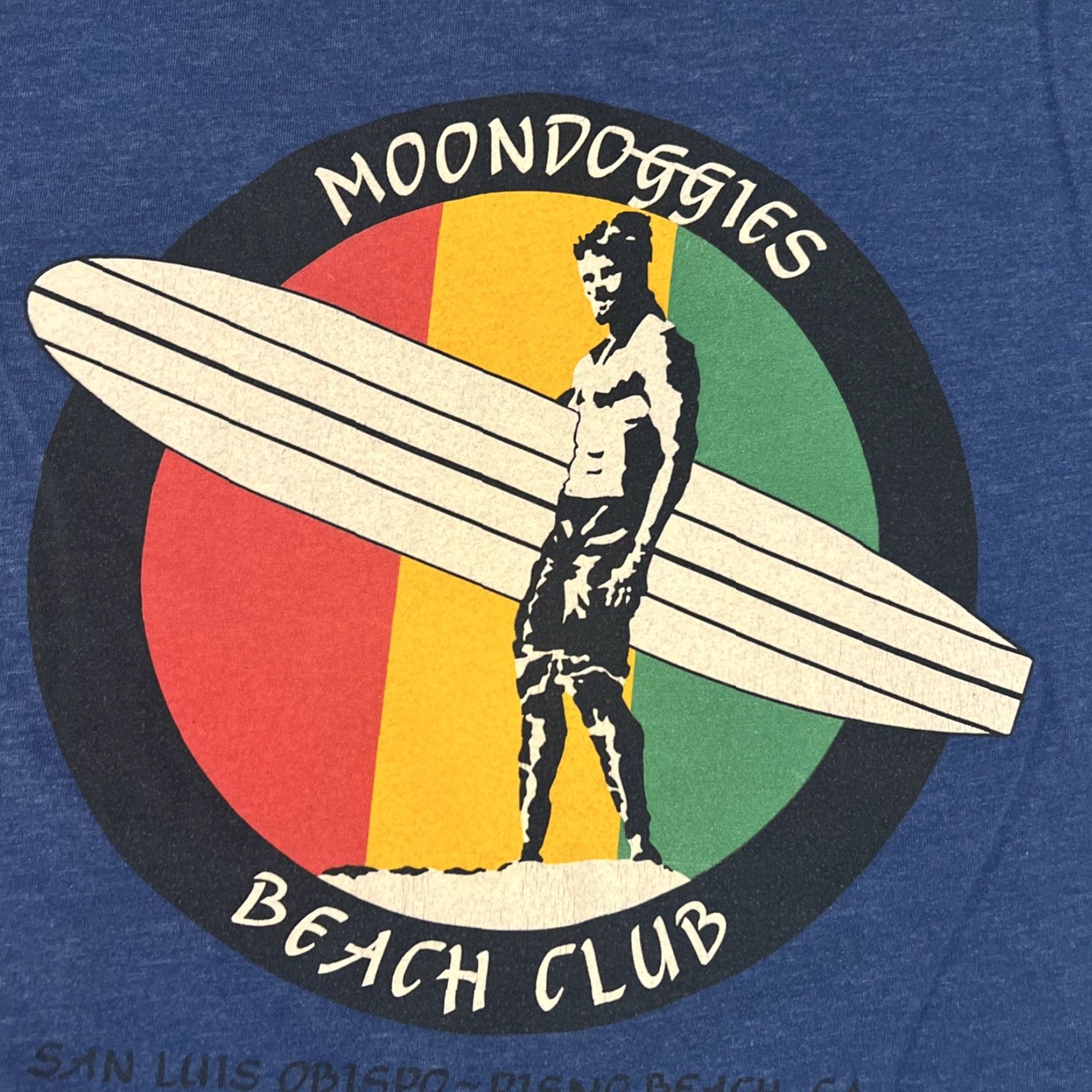 Vintage VINTAGE Moondoggies Beach Club Gidget Surfing Movie Surfer Shirt XL Blue Men Size US XL / EU 56 / 4 - 6 Thumbnail
