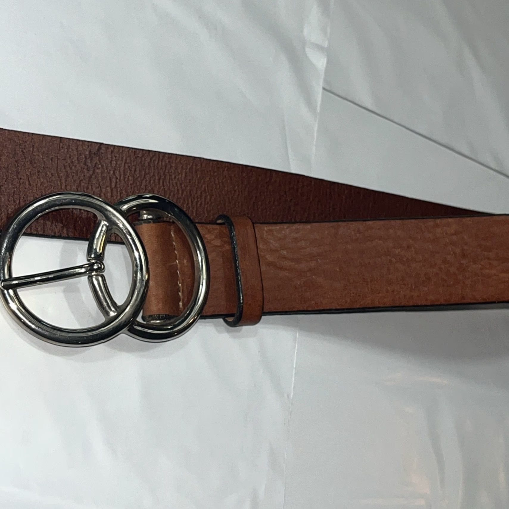 Old Navy Old Navy Belt—Brown Leather Belt Women’s Medium 25-31” Adjustable Buckle Italian Leather USA Made Size ONE SIZE - 3 Thumbnail