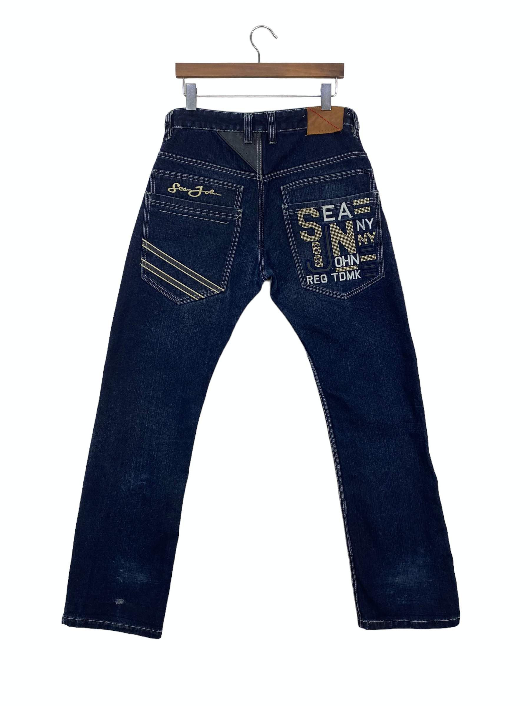 Sean John Sean John Baggy Denim Jeans Embroided Logo Jeans Hip Hop Size US 32 / EU 48 - 5 Thumbnail