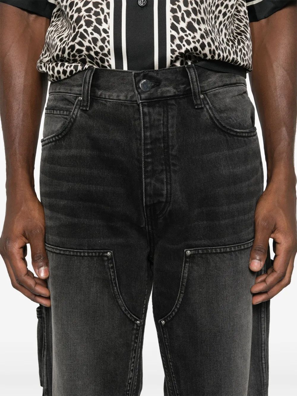 Amiri o1y0525 Cargo Denim Pant in Black Size US 40 / EU 56 - 2 Thumbnail