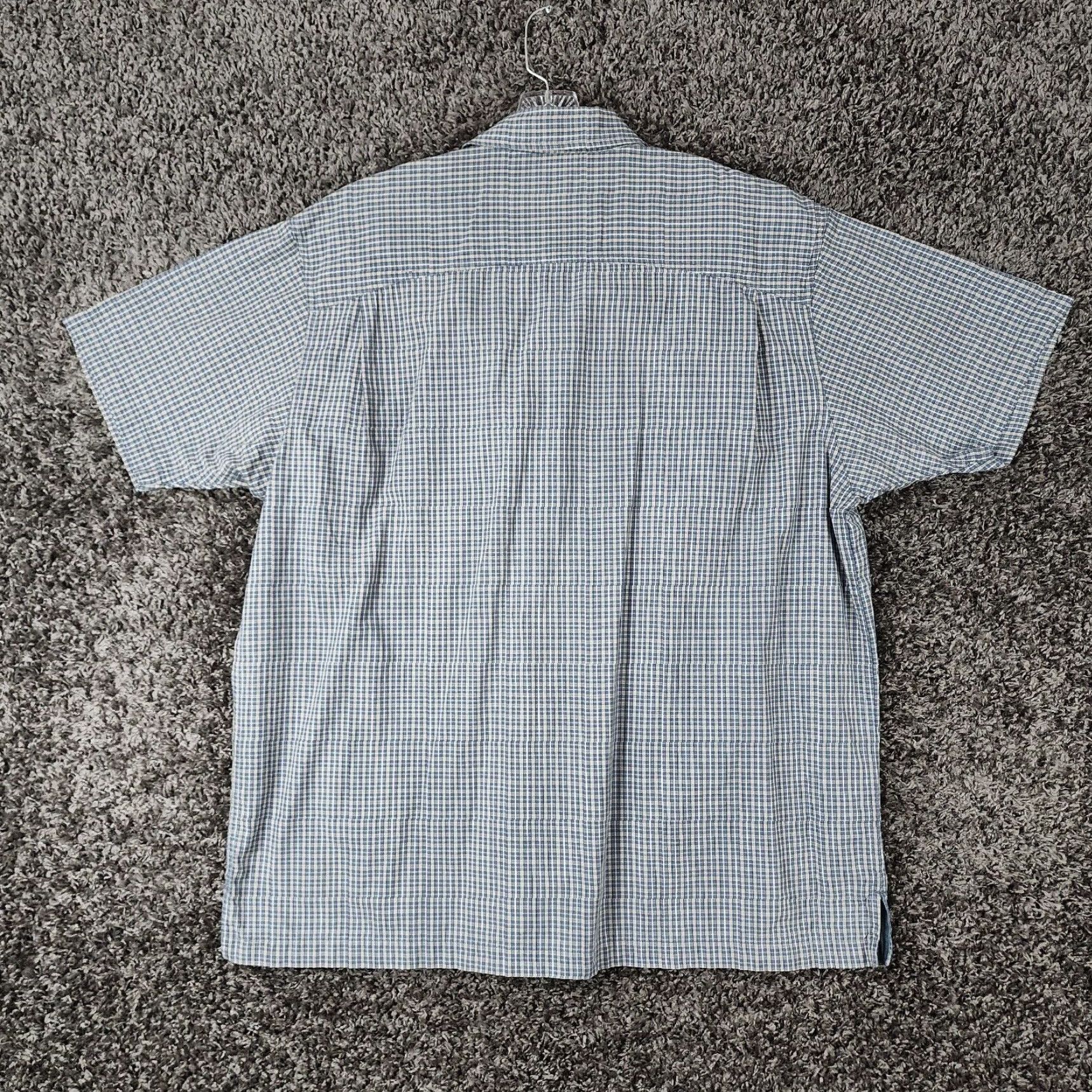 Wrangler Wrangler Outdoor Mens Blue Plaid Short Sleeve Button-Up XL Size Size US 36 / EU 52 - 6 Thumbnail