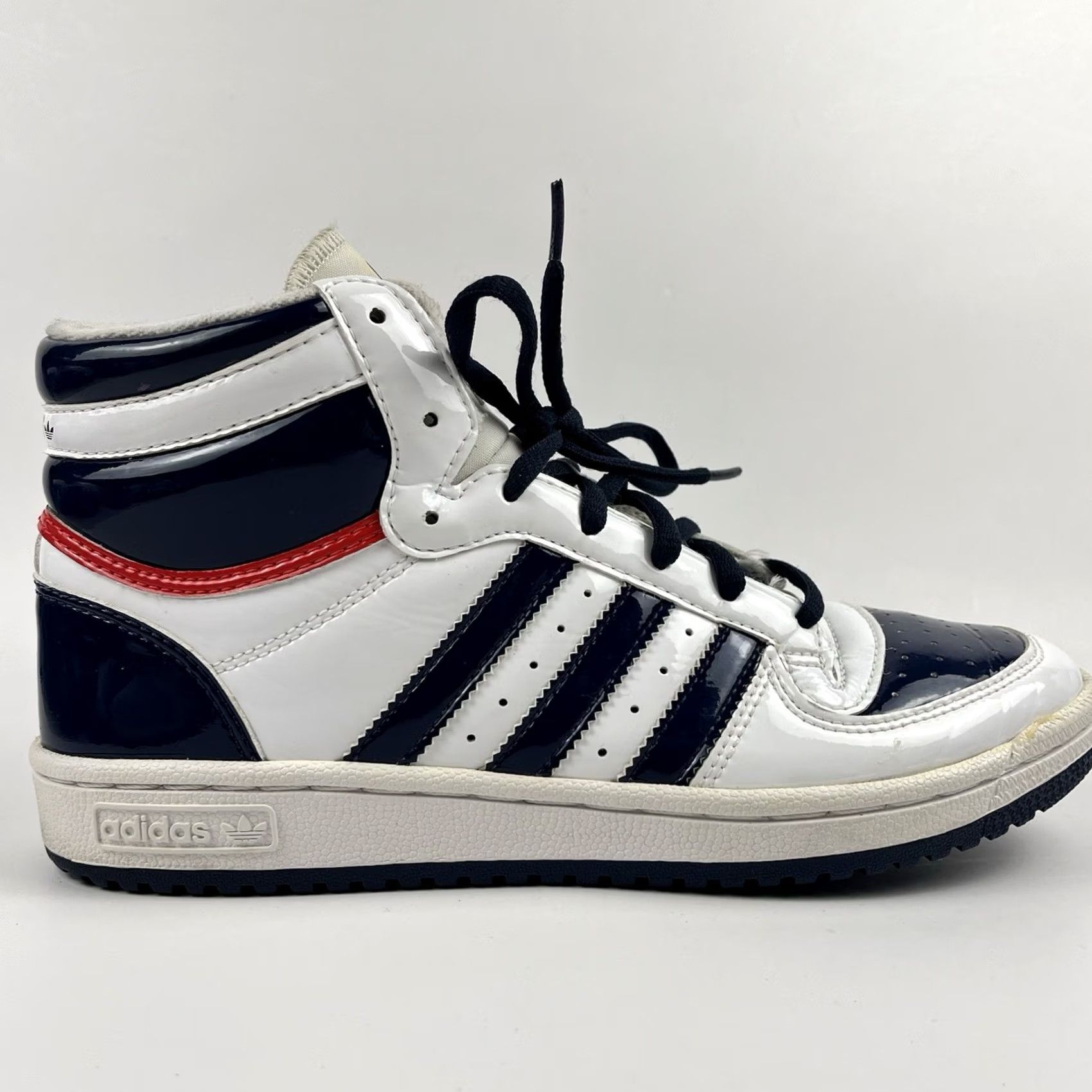 Adidas Adidas Top Ten RB Hi Women Basketball Shoes White Blue FX9813 Women’s Size 7.5 US 7.5 Sneakers Mid Top Patent Leather Leather Lining 80s 90s Vintage? Size M / US 6-8 / IT 42-44 - 2 Thumbnail