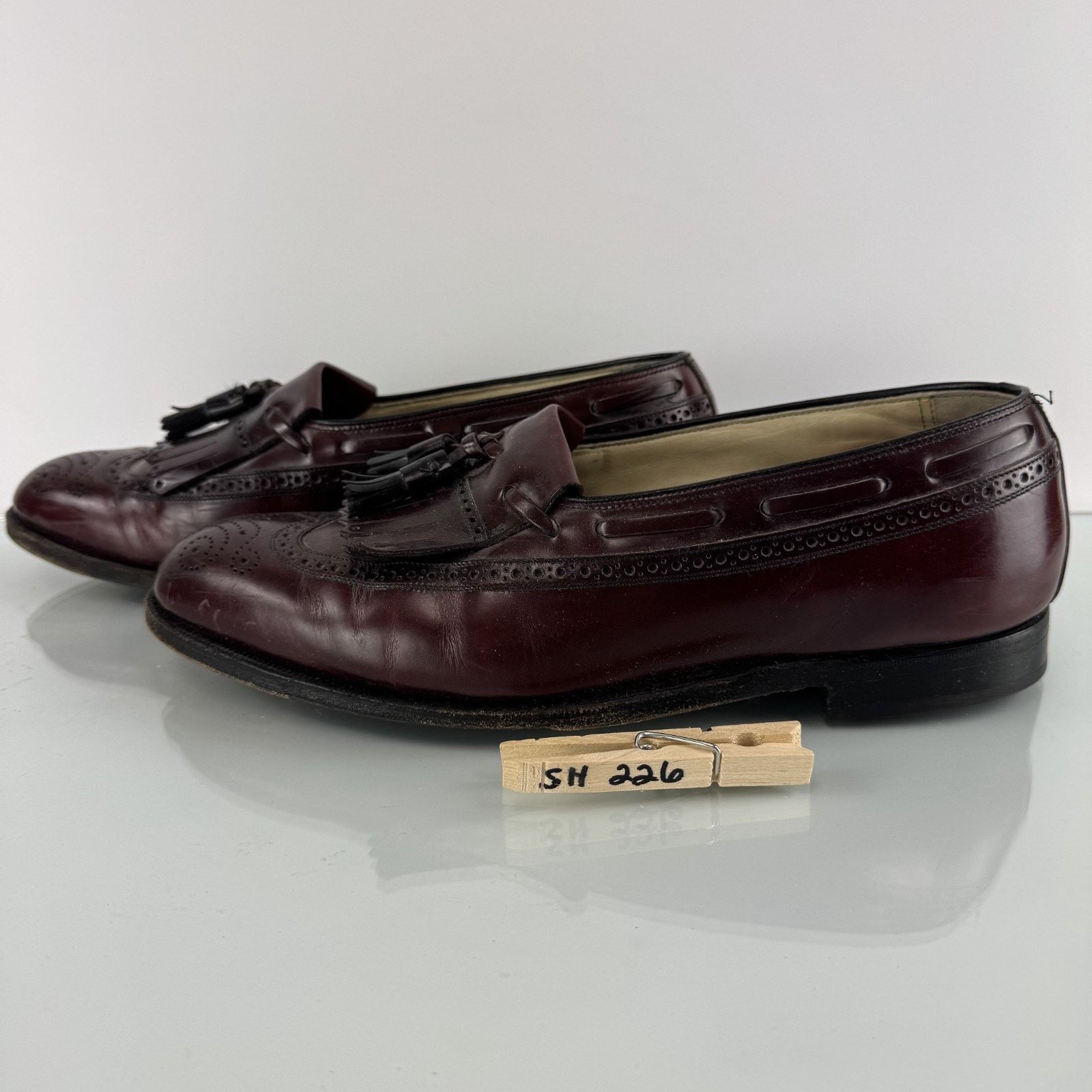 Florsheim Florsheim VTG Loafers 9.5 3E Burgundy Wing Tip Tassels USA Size US 9.5 / EU 42-43 - 6 Thumbnail
