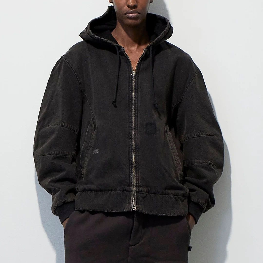 Vuja De VUJA DÉ KIRK HEAVY WORK JACKET IN CANVAS & NAPPA LEATHER