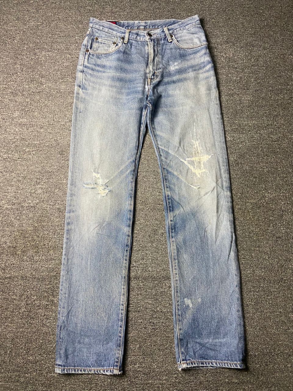 Edwin EDWIN 503 Regular Fit Ripped Denim Jeans (141) Size US 31 - 1 Thumbnail