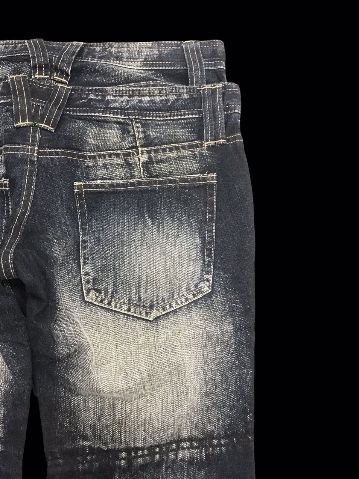 Japanese Brand PPFM Japan Double Waist Rare Fades Streetwear Denim F297 Size US 31 - 10 Thumbnail