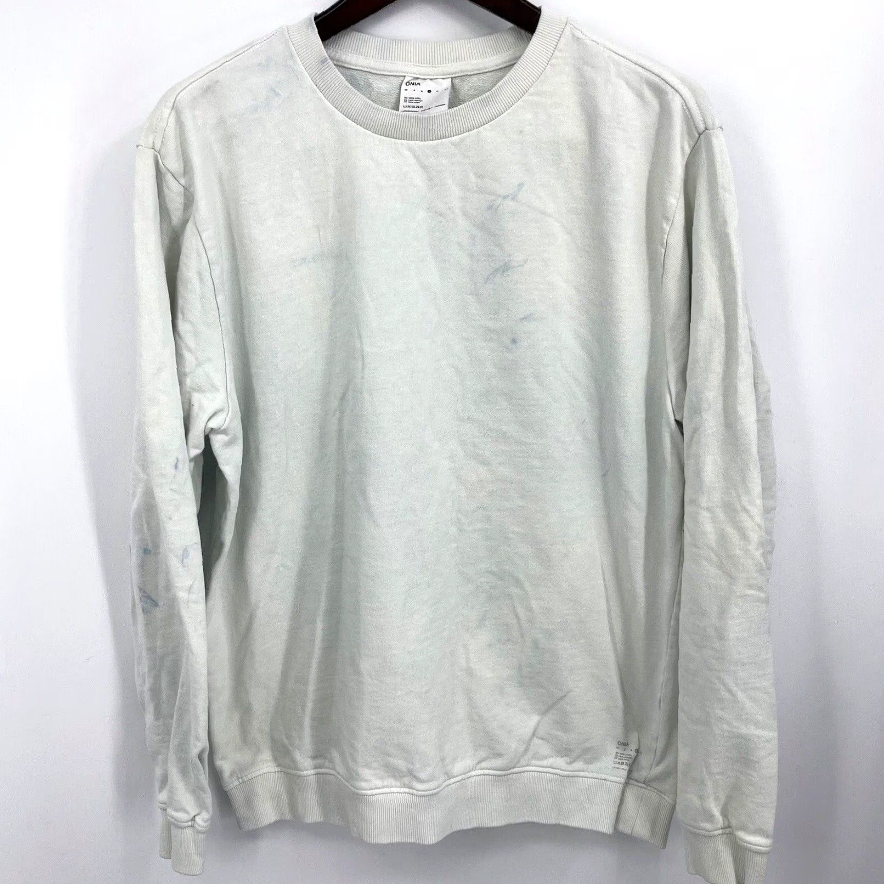 Onia Onia Sweatshirt Mens Small Blue Cloud Tie Dye French Terry Preppy Sweater Size US S / EU 44-46 / 1 - 2 Thumbnail