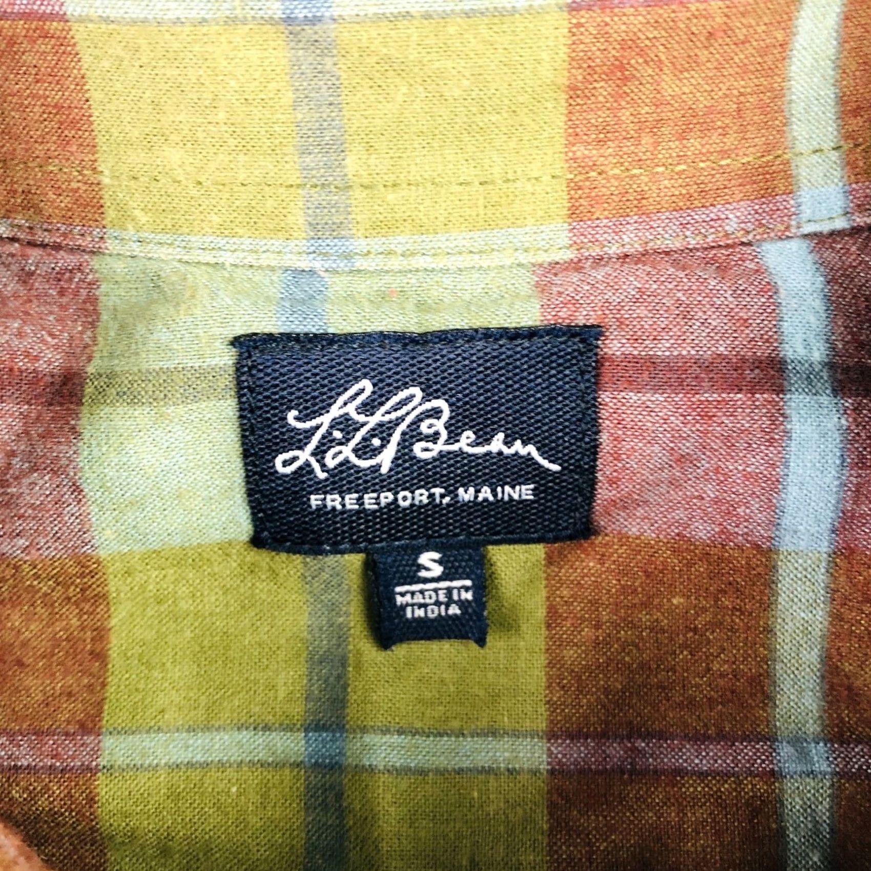 Vintage LL Bean Men’s 100% Cotton Button-Up Shirt Green/Brown Plaid Small Long Sleeve Collared Button-Down Vintage No Size US S / EU 44-46 / 1 - 3 Thumbnail