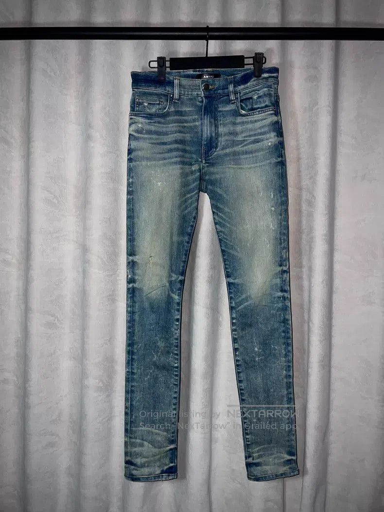 Amiri Amiri Yellow mud water-washed vintage cat whisker denim pa Size US 30 / EU 46 - 1 Thumbnail