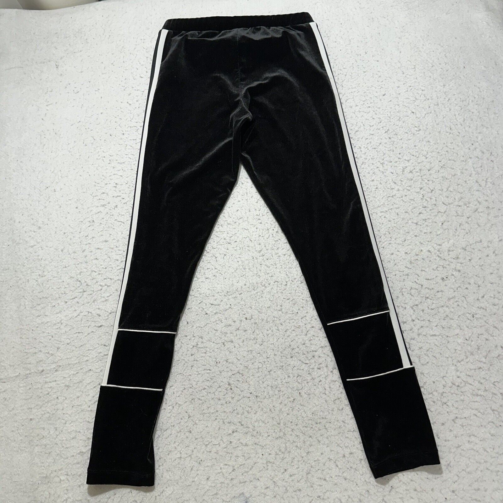 Adidas Adidas Small Velvet 3 Stripe Leggings Black White Trefoil Size 28" / US 6 / IT 42 - 6 Thumbnail