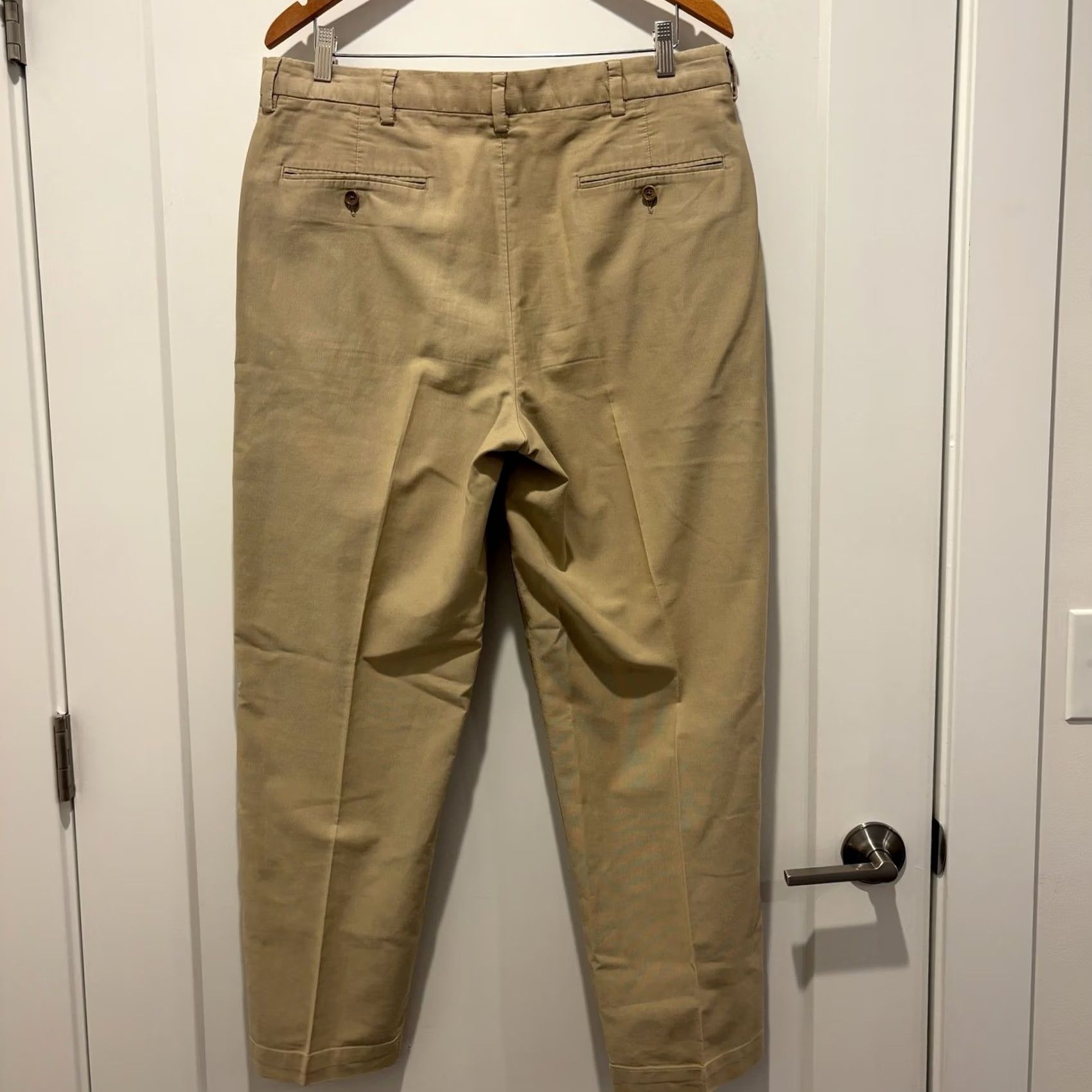 Brooks Brothers Brooks Brothers Hudson Chino Pants Mens 36x30 Khaki Tan 100% Cotton Size US 36 / EU 52 - 3 Thumbnail