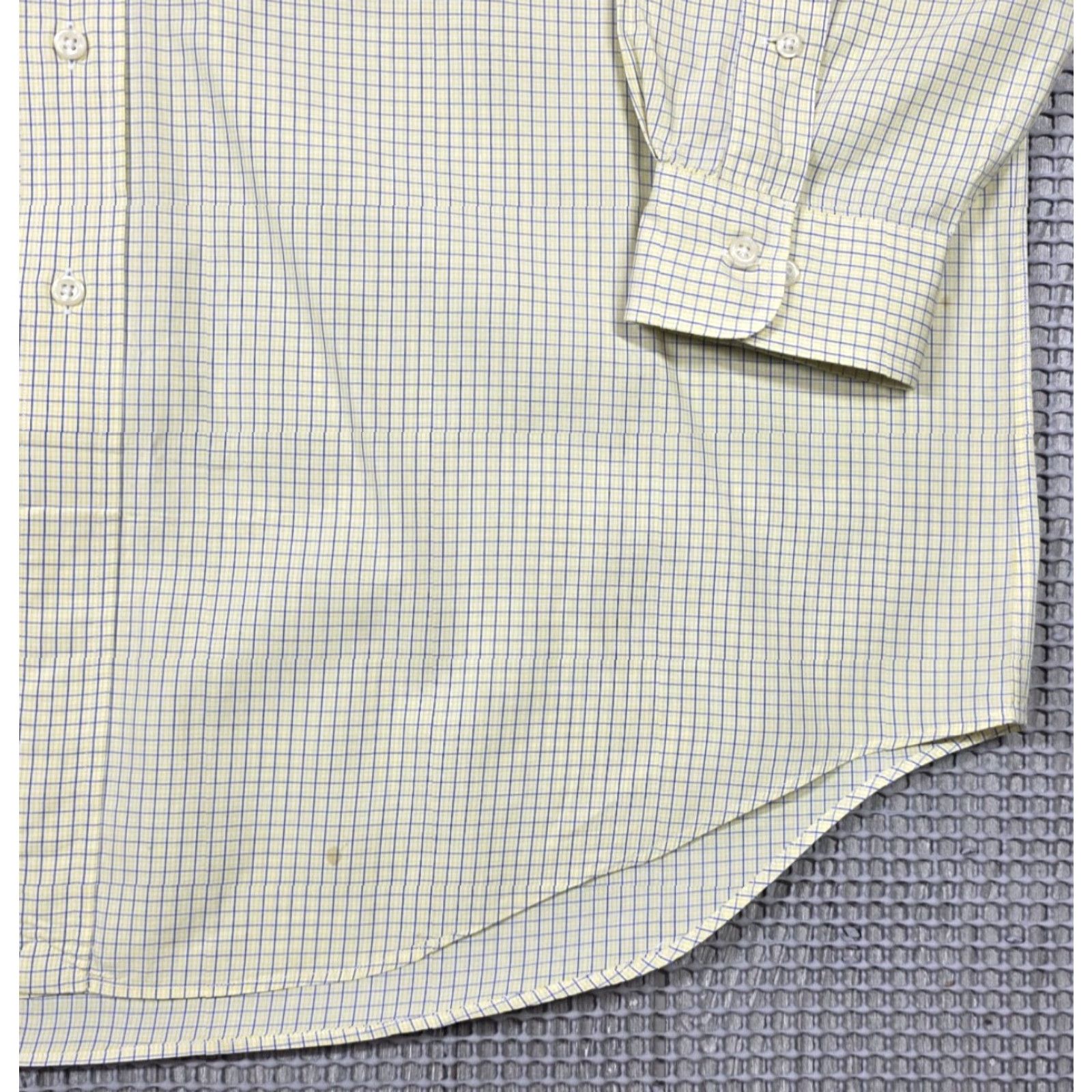 Polo Ralph Lauren VINTAGE Polo Ralph Lauren Mens Shirt Button-Up 17.5-32/33 Tattersall Long Sleeve Blue Yellow OCBD 90s Classic Designer Mens Size US XXL / EU 58 / 5 - 4 Thumbnail