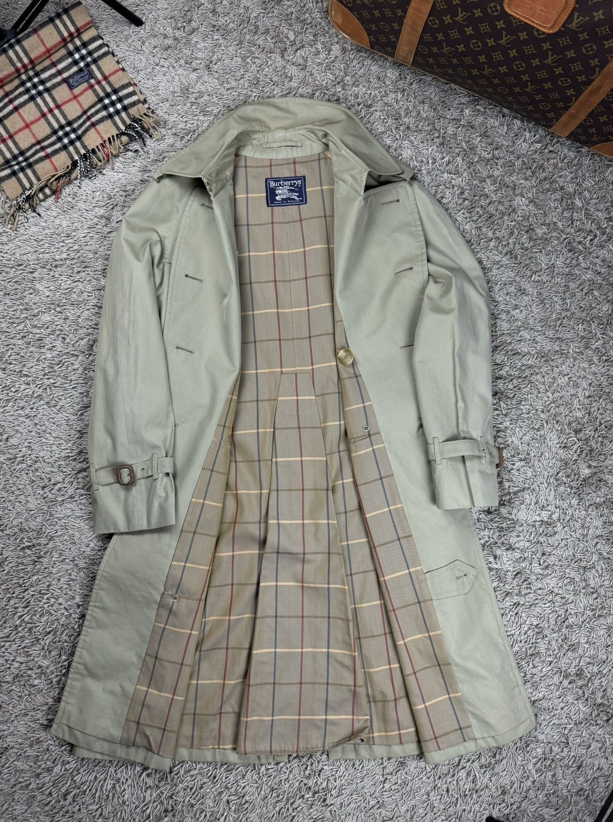Burberry × Vintage Vintage trench coat Burberry original luxury streetwear item Size M / US 6-8 / IT 42-44 - 4 Thumbnail