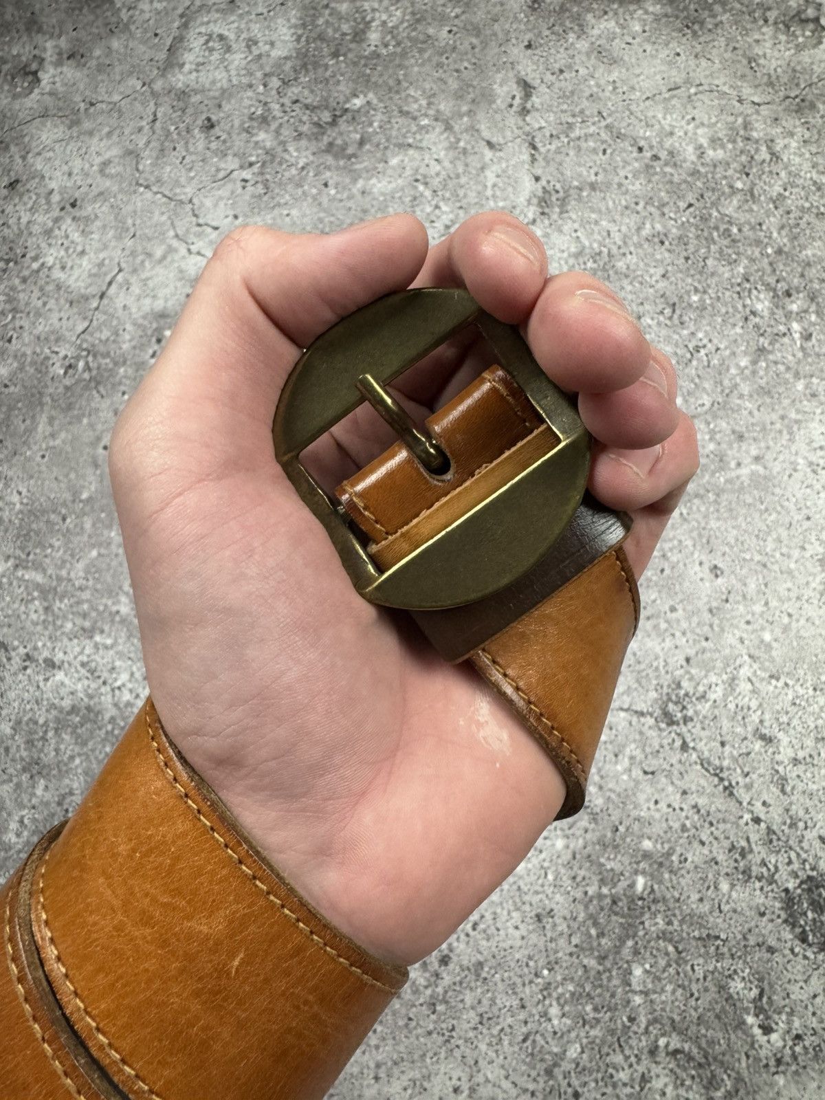 Japanese Brand Carol Christian Poel Style Avant Garde Brown Zip Belt Y2K Size ONE SIZE - 2 Thumbnail