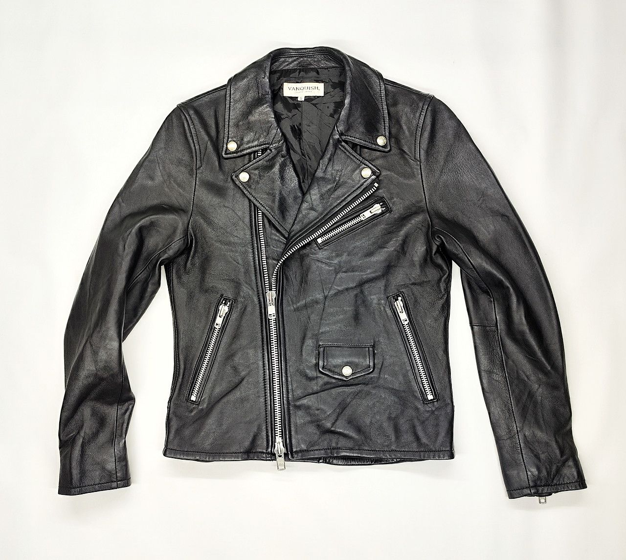 ぺ*ぺ様 00s vaquish double zip leather jkt VANQUISH Double Zip Leather Jacket