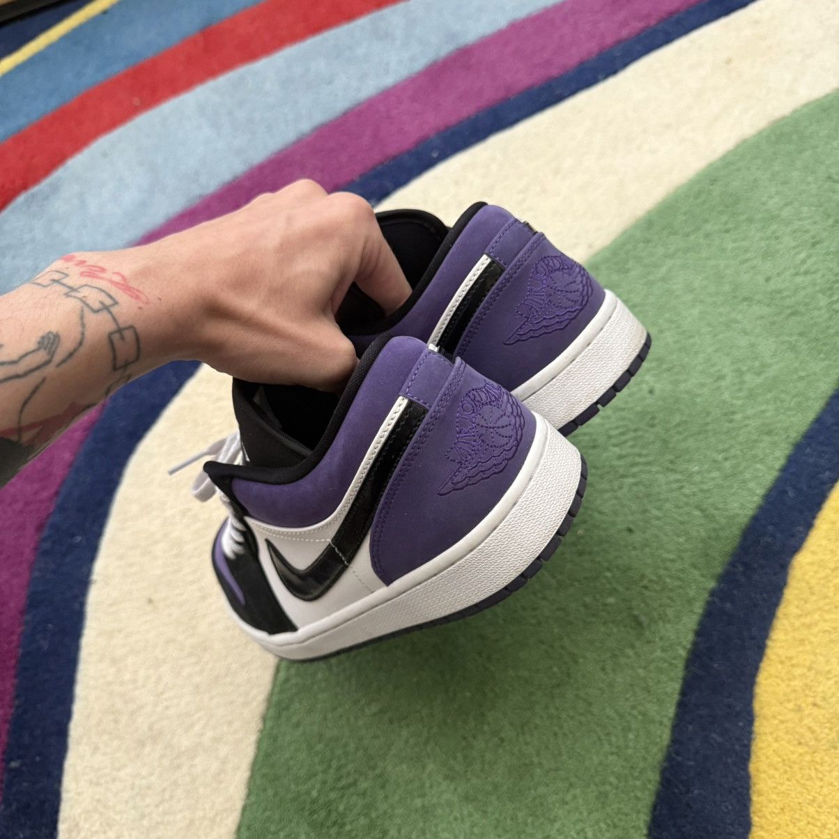 Jordan Brand Jordan 1 Low Court Purple Size US 10 / EU 43 - 2 Thumbnail