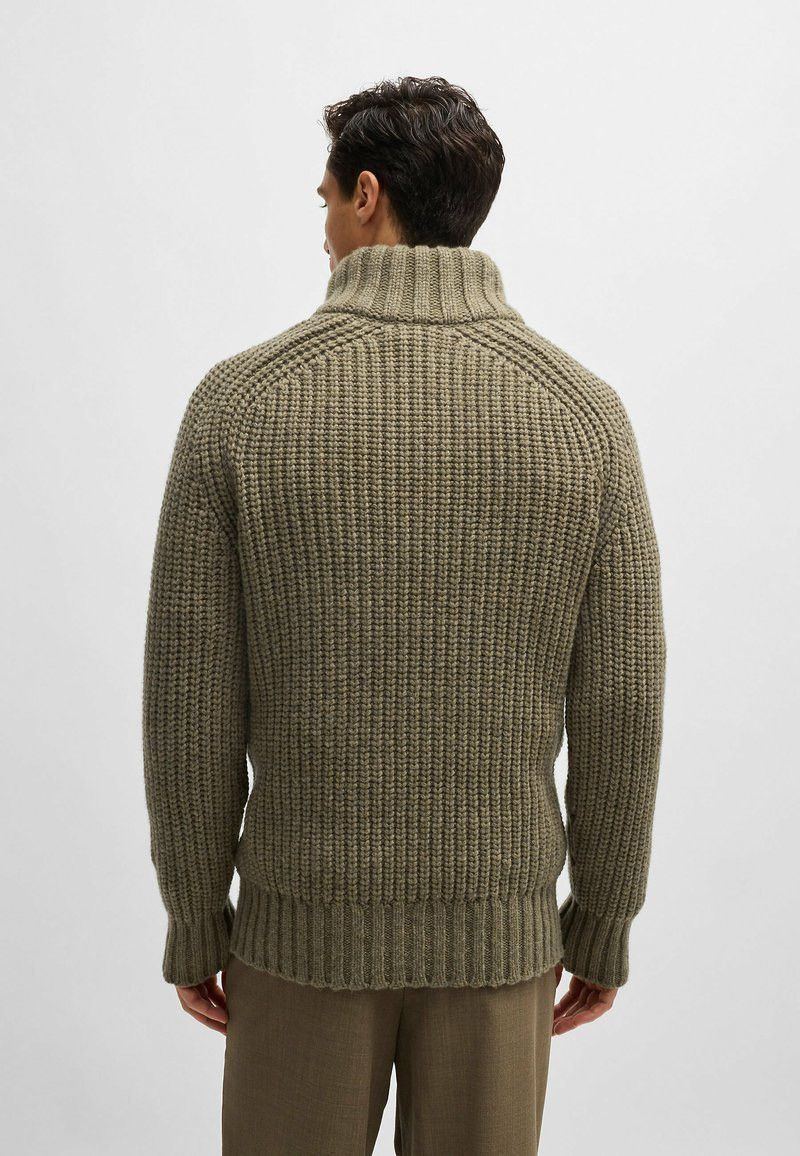 Hugo Boss RRP 520$ NWT Boss Luxury Wool Chunky Knit Sweater Green Size US M / EU 48-50 / 2 - 4 Thumbnail