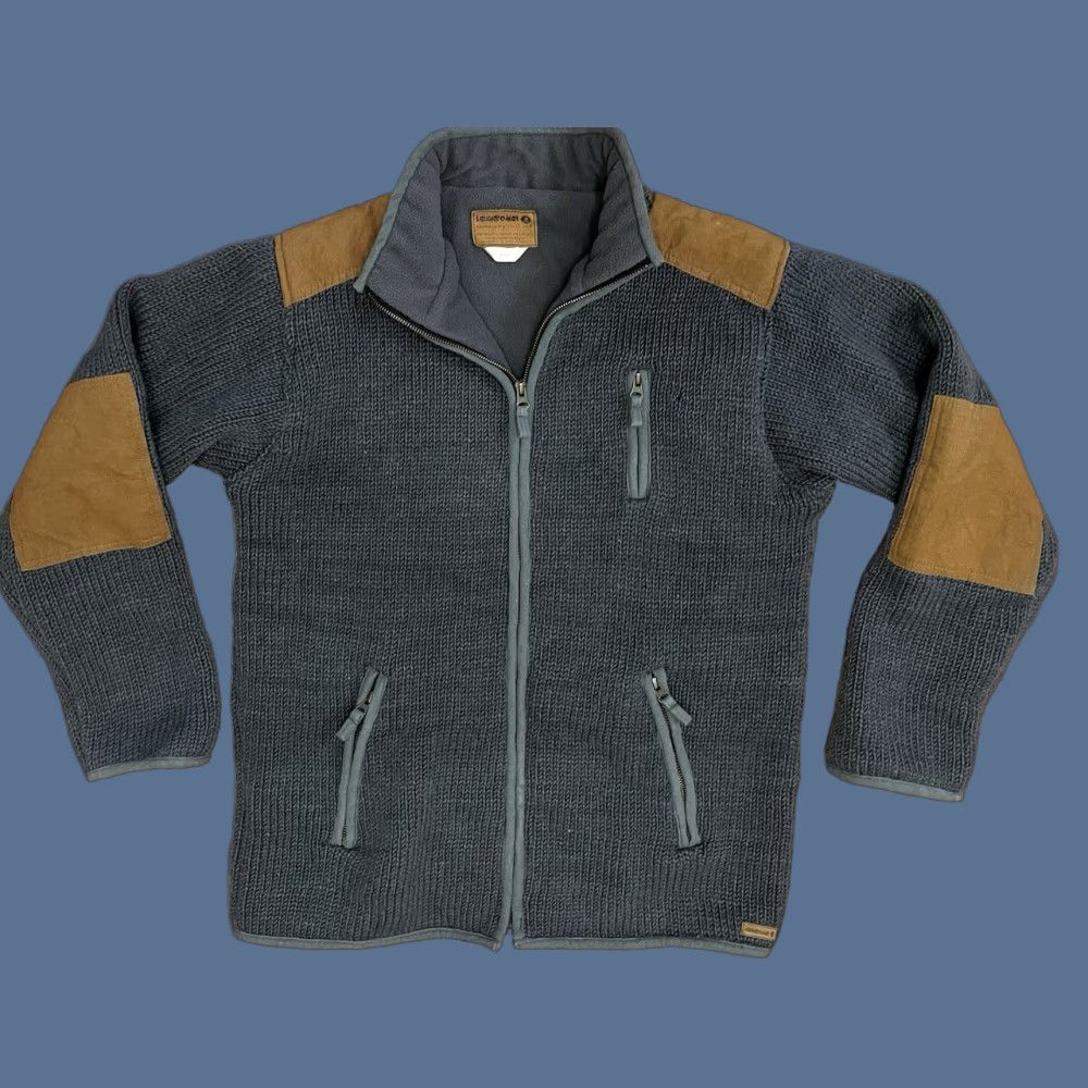 Vintage Laundromat Sweater Mens L 100% Wool Heavyweight Mock Neck Zip Lined Pockets Raglan Sleeve Autumn Fall Brown Size L / US 10 / IT 46 - 1 Thumbnail