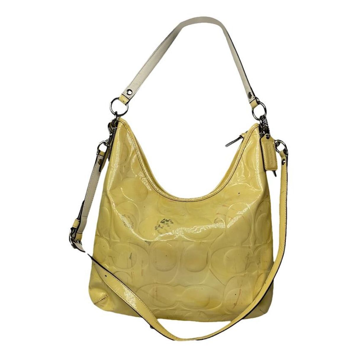 Coach Hamilton Hobo Yellow Patent Leather Handbag Size ONE SIZE - 1 Thumbnail