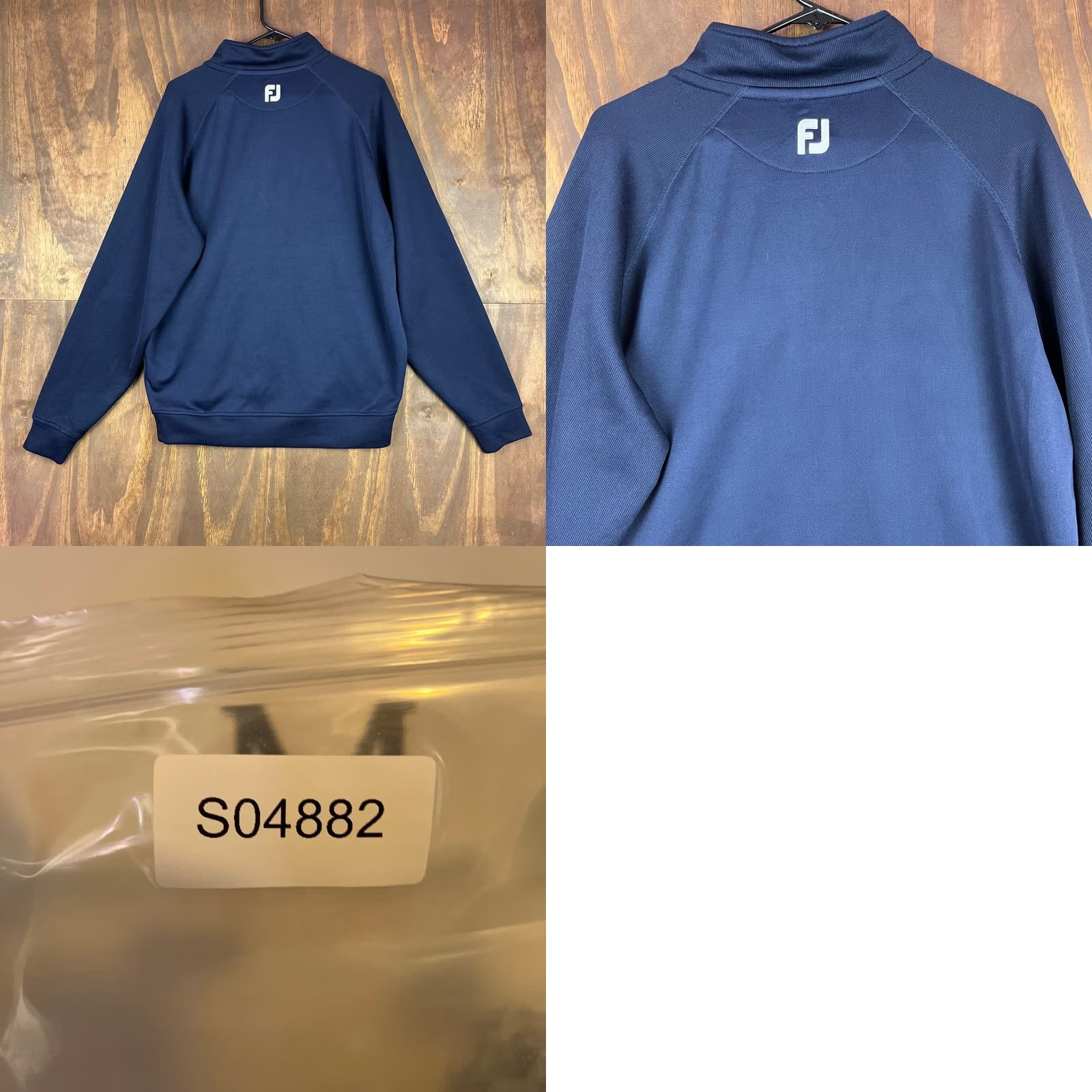 Footjoy FootJoy Mens Quarter Zip Pullover Navy Blue Aurora Performance Athletic Large Jacket Size US L / EU 52-54 / 3 - 9 Thumbnail