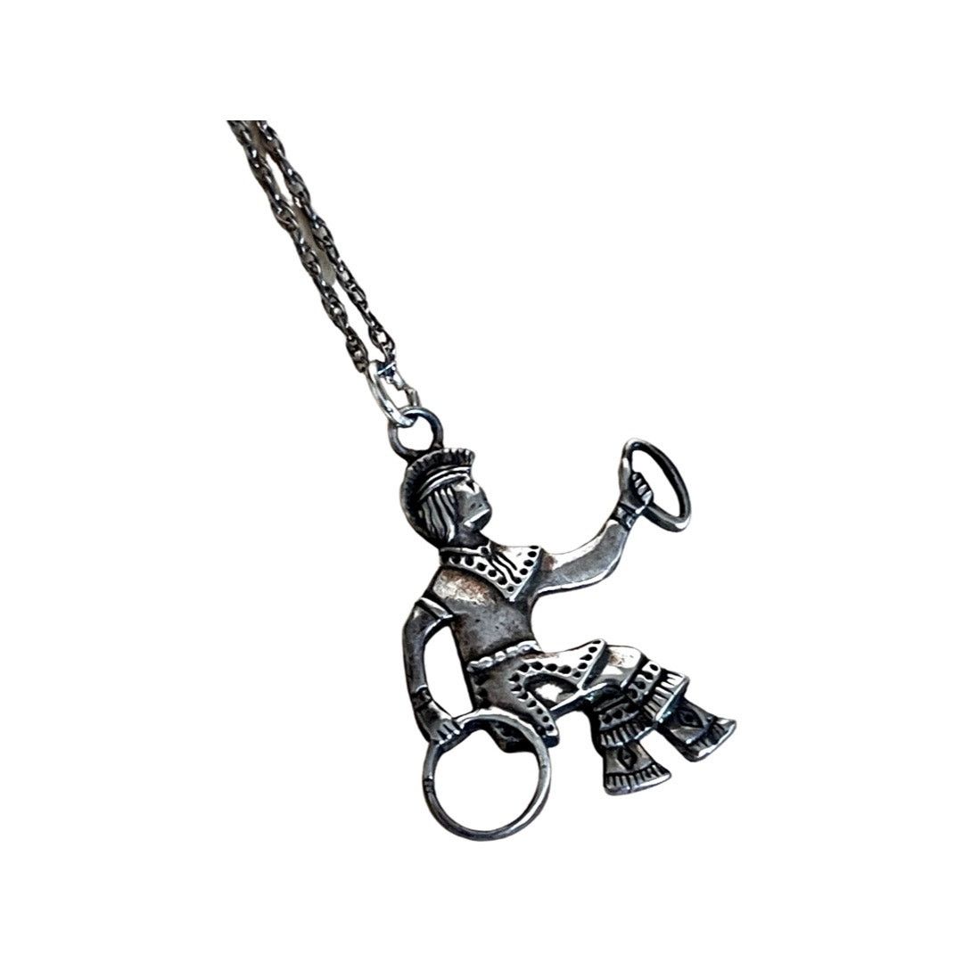 Vintage Vintage Sterling Silver Native American Hoop Dancer Pendant Size ONE SIZE - 6 Thumbnail