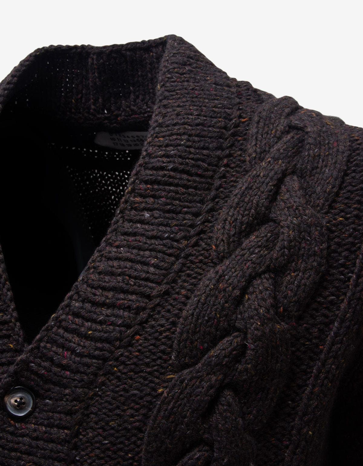 Maison Margiela Maison Martin Margiela Brown Cable Knit Cardigan Size US S / EU 44-46 / 1 - 5 Thumbnail