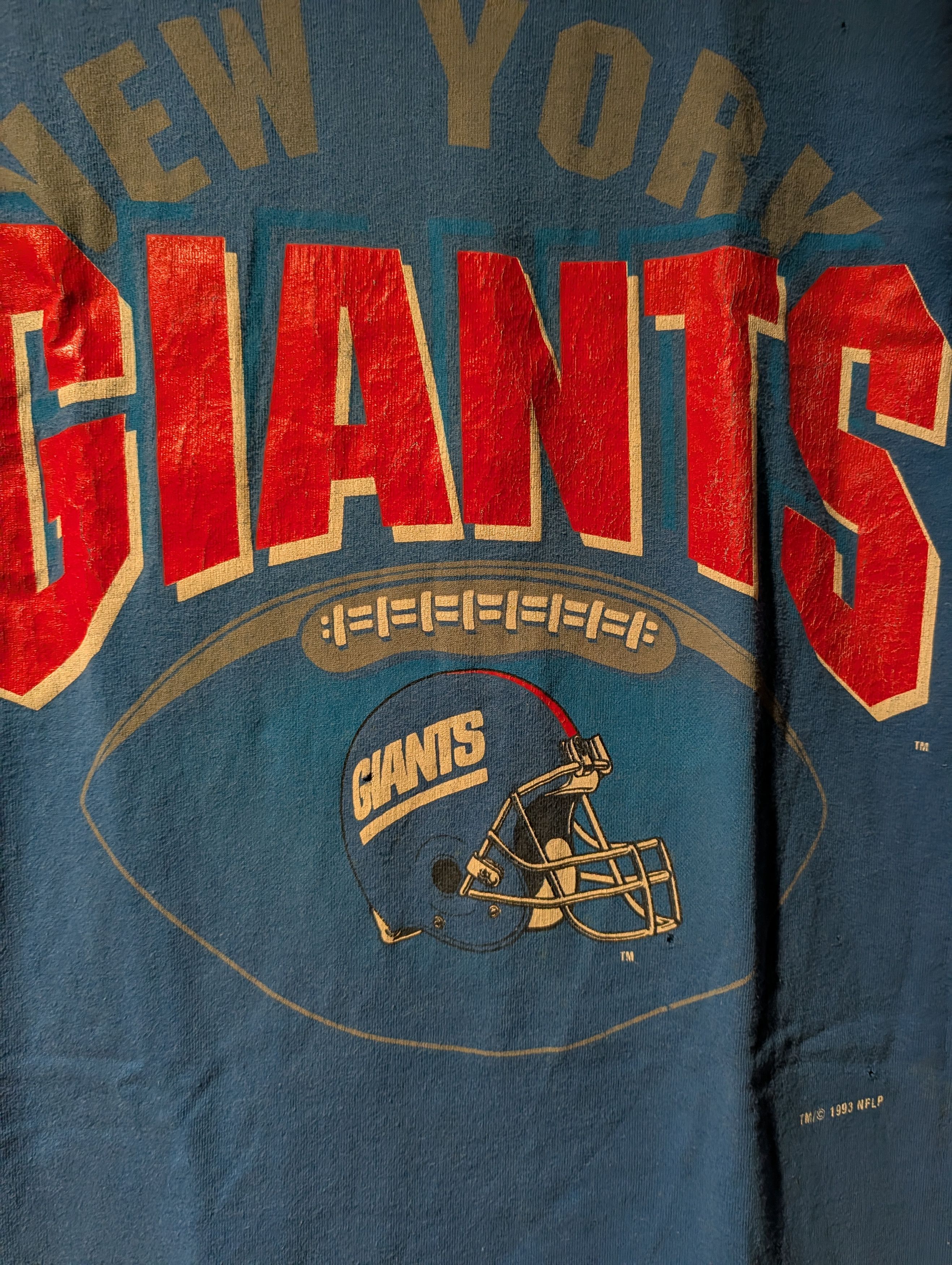 NFL Vintage New York Giants Helmet Artex T-Shirt Size Large 1993 Size US L / EU 52-54 / 3 - 2 Thumbnail