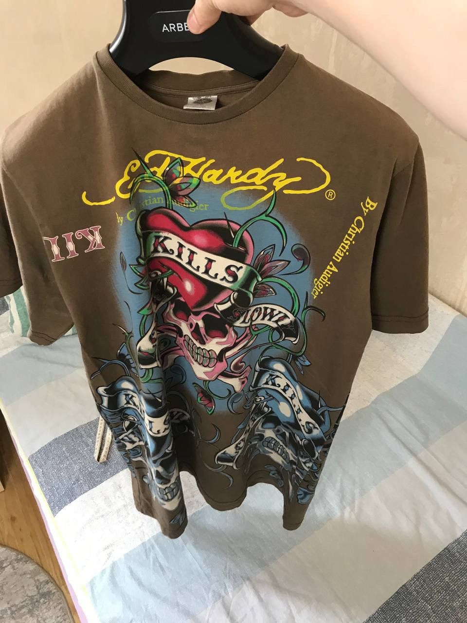 Ed Hardy 🔥 Ed Hardy Christian Audigier Made in USA Shirt Love Kills Size US XL / EU 56 / 4 - 6 Thumbnail