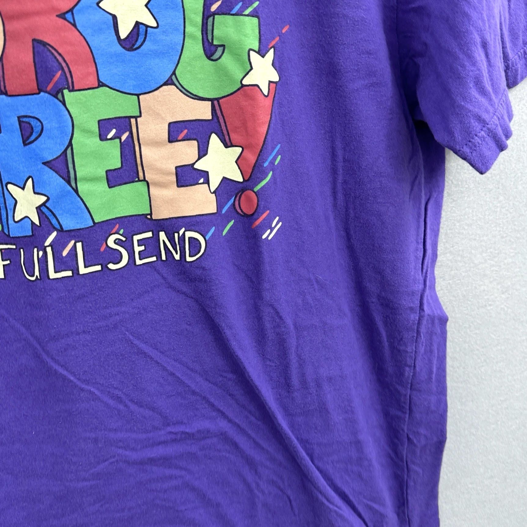 Vintage Full Send Logo Shirt Mens Medium Crew Neck Purple Retro Graphic Tee Size US M / EU 48-50 / 2 - 5 Thumbnail