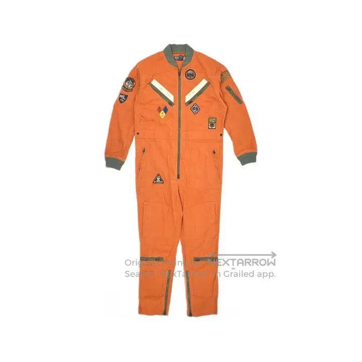 Polo Ralph Lauren Polo Ralph Lauren Men's Orange Embroidered Patch Jumpsuit. Size US 33 - 2 Thumbnail