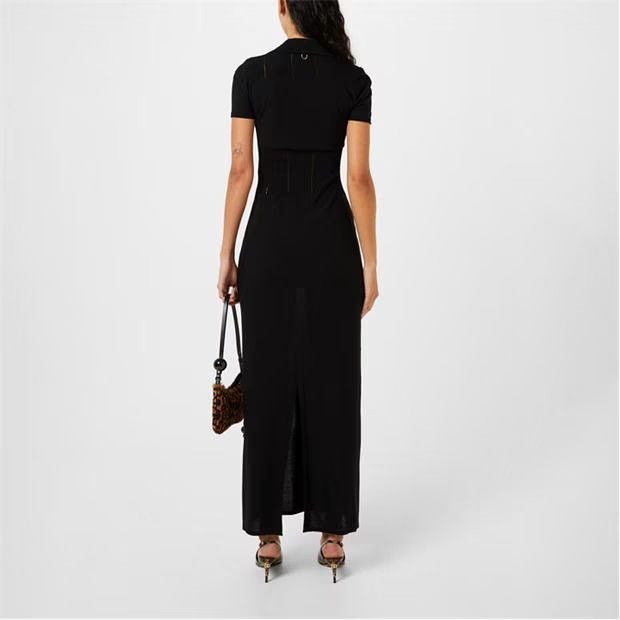Jacquemus o1g2r1mq1024 Long Polo Maxi Dress in Black Size XXS / US 00 / IT 34 - 6 Thumbnail