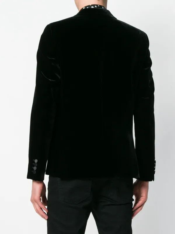 Saint Laurent Paris o1y0325 Velvet Blazer in Black Size US L / EU 52-54 / 3 - 3 Thumbnail