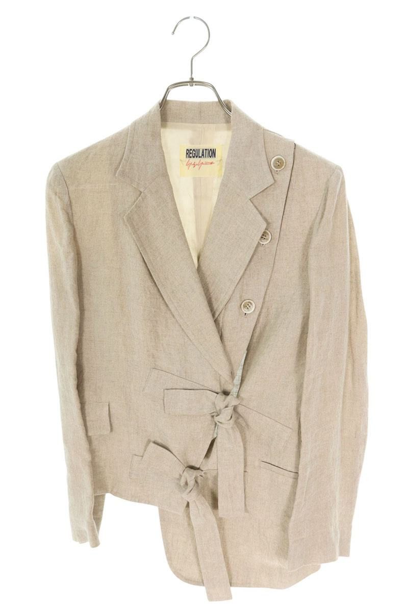 Yohji Yamamoto Yohji Yamamoto Asymmetric Linen Jacket Size US S / EU 44-46 / 1 - 1 Thumbnail