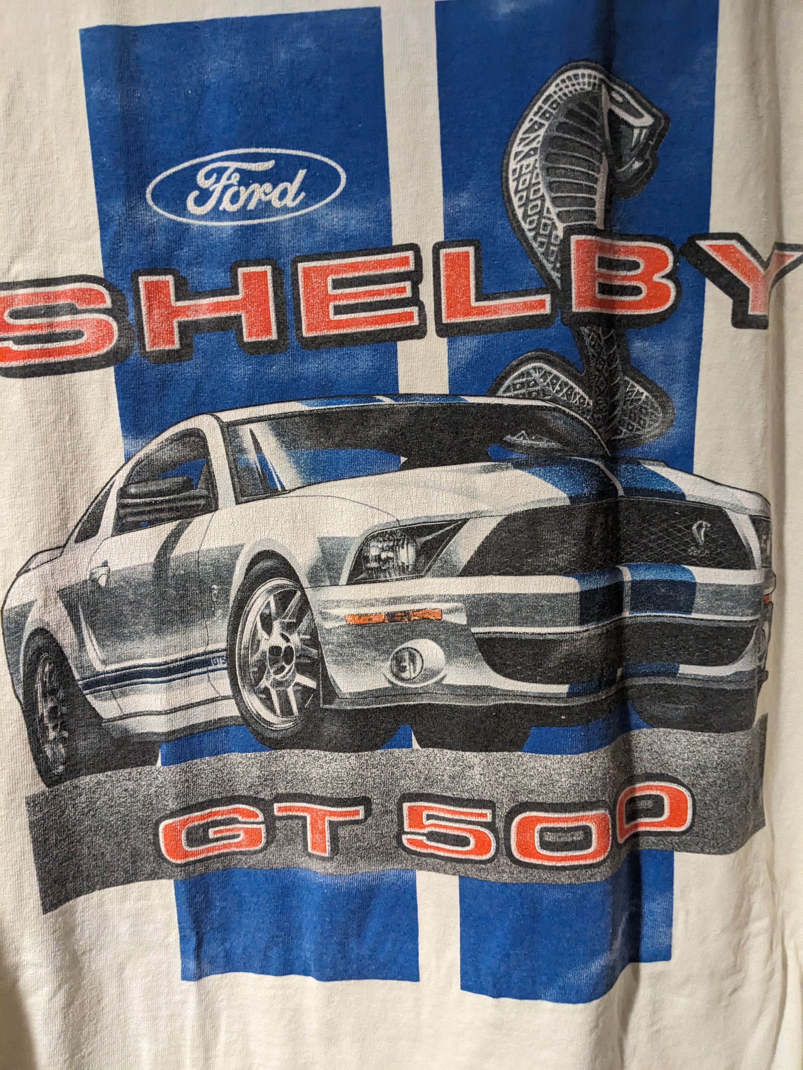 Mustang × Vintage Vintage Y2K Shelby GT 500 Ford Mustang 3X-Large T-Shirt Size US XXL / EU 58 / 5 - 2 Thumbnail