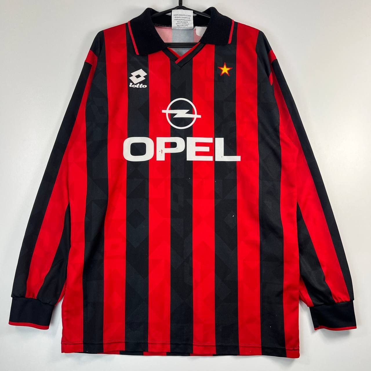 Lotto Sport AC Milan 1996 1997 Home Shirt Jersey Lotto Opel Size L Size US L / EU 52-54 / 3 - 1 Thumbnail