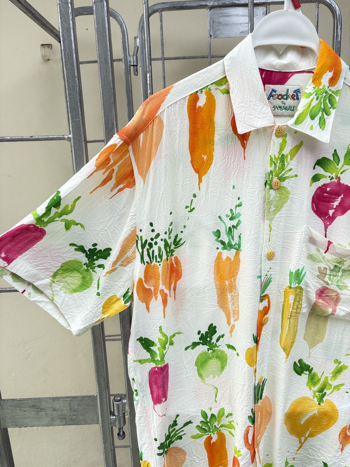 Jams World Foodart by Jams World vegetables print rayon shirt Size US XS / EU 42 / 0 - 4 Thumbnail