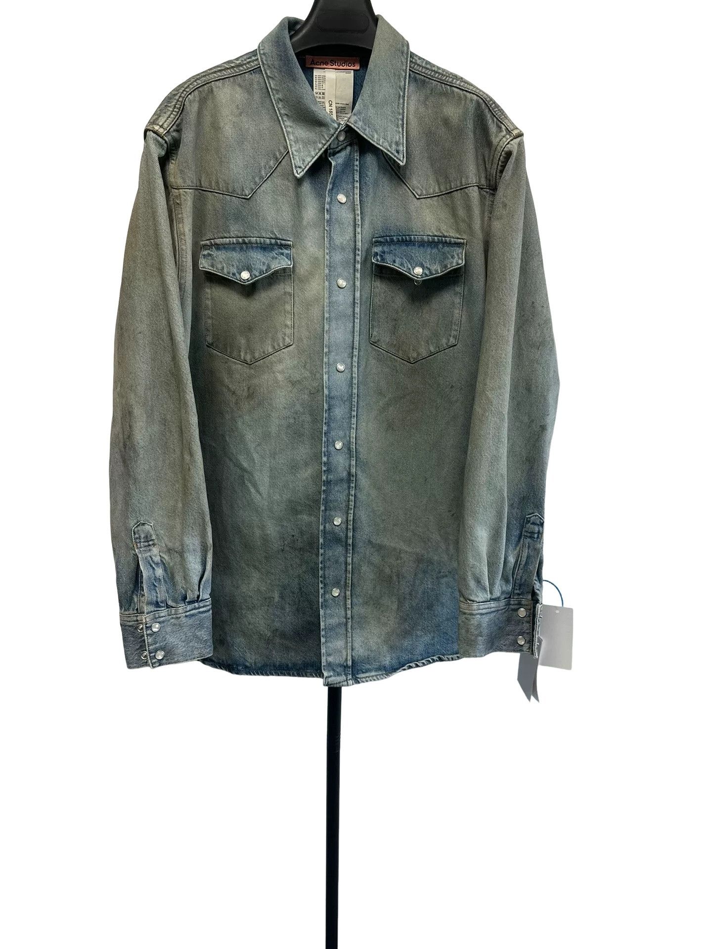 Acne Studios Acne Studios Distressed Denim Shirt 50 Size US M / EU 48-50 / 2 - 1 Thumbnail