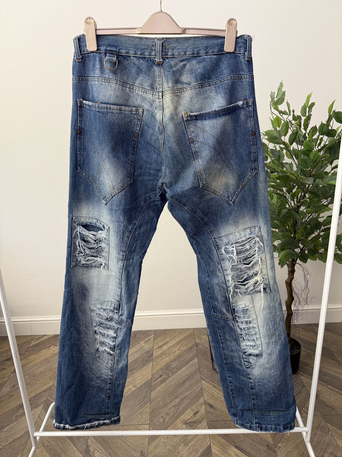 Other Vintage RAW Clothing Distressed Jeans Patchwork Streetwear Size US 34 / EU 50 - 9 Thumbnail