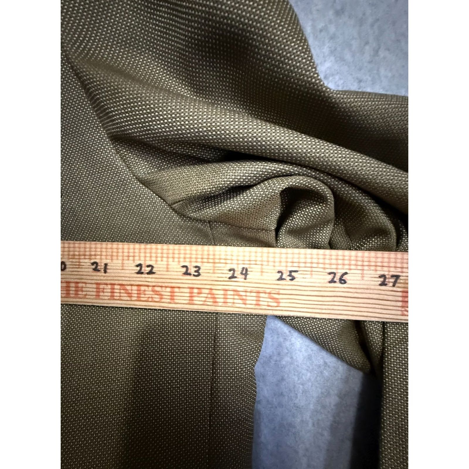 Vintage Ferretti Uomo Suit Men's Italian Gold Merino Wool 46 R Jacket 43L Pants NWT Size 46R - 6 Thumbnail