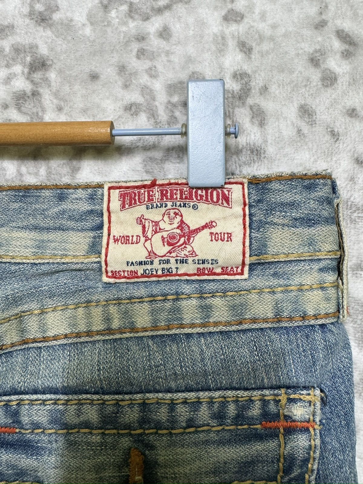 True Religion True Religion Joey Big T Bootcut Low Rise Distressed Jeans Size US 30 / EU 46 - 12 Thumbnail